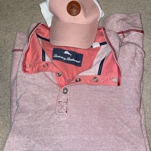 BRAND NEW NEVER WORN TOMMY BAHAM SWEATSHIRT AND HAT